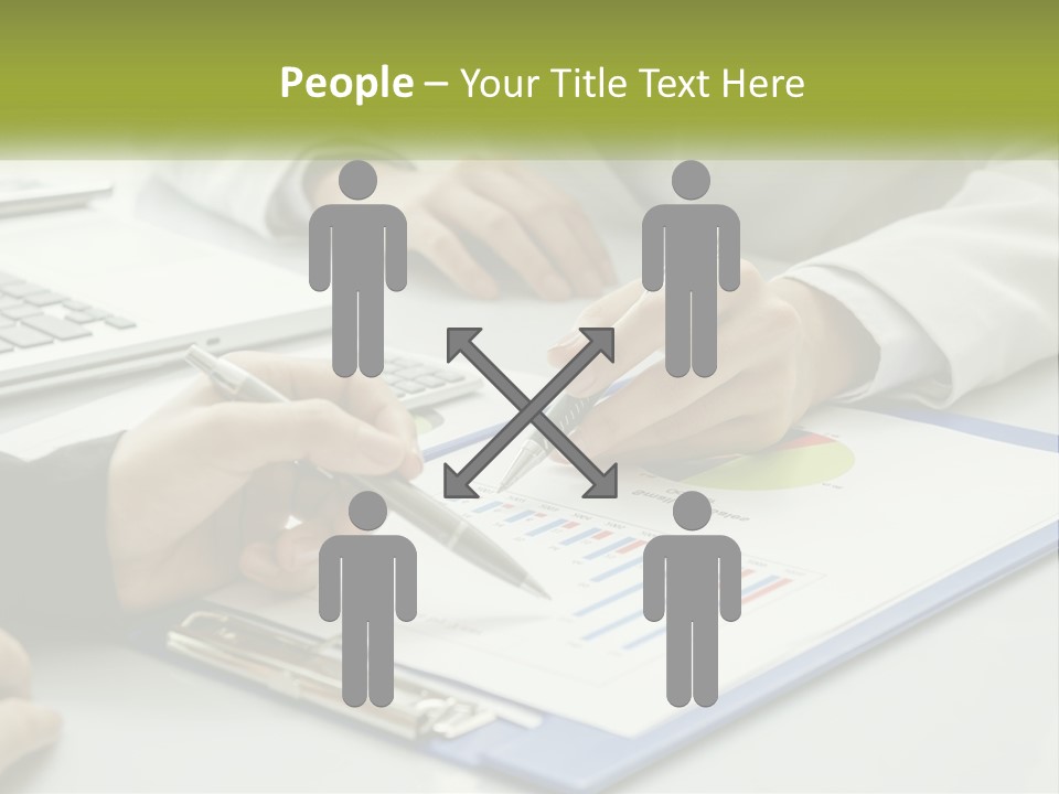 A Group Of People Sitting At A Table With Laptops PowerPoint Template