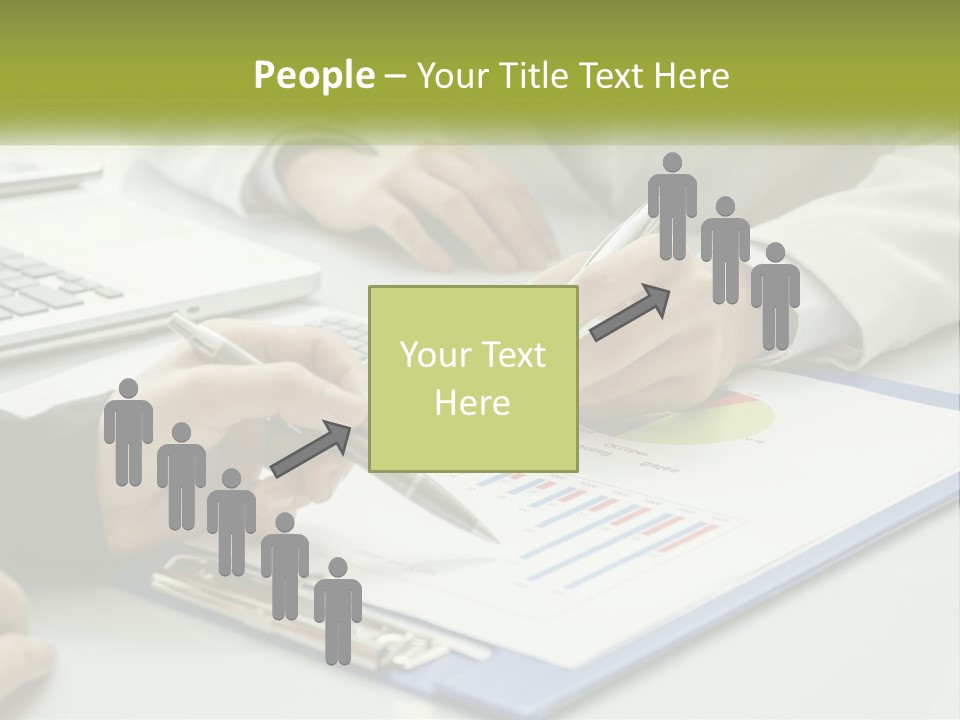 A Group Of People Sitting At A Table With Laptops PowerPoint Template