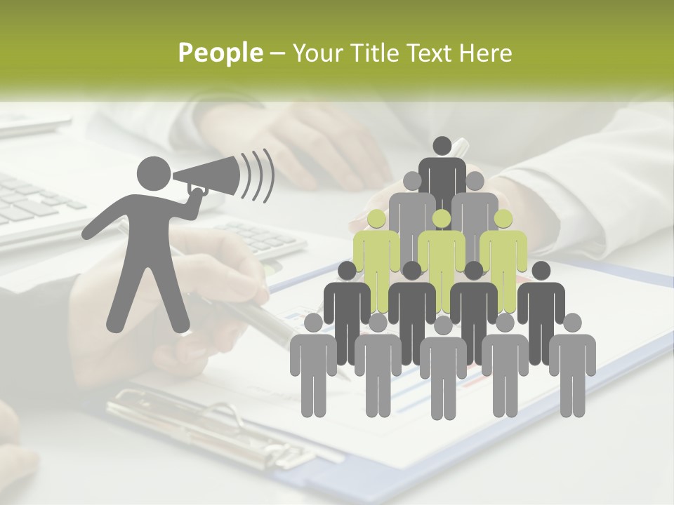 A Group Of People Sitting At A Table With Laptops PowerPoint Template