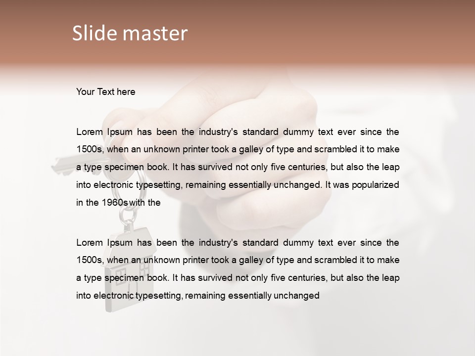 A Person Holding A Key To A House PowerPoint Template