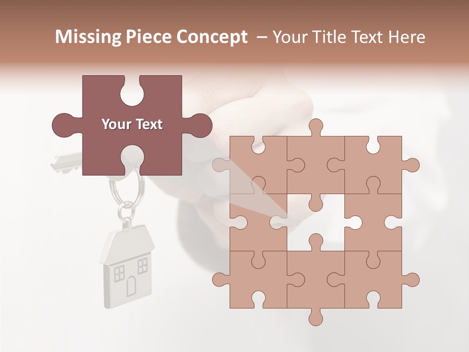 A Person Holding A Key To A House PowerPoint Template