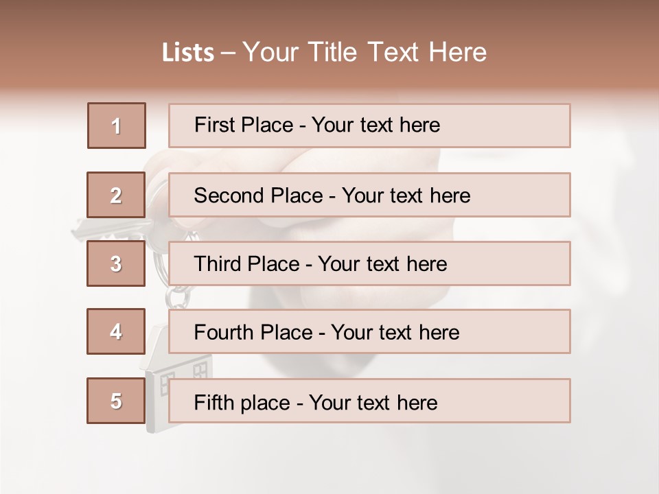 A Person Holding A Key To A House PowerPoint Template