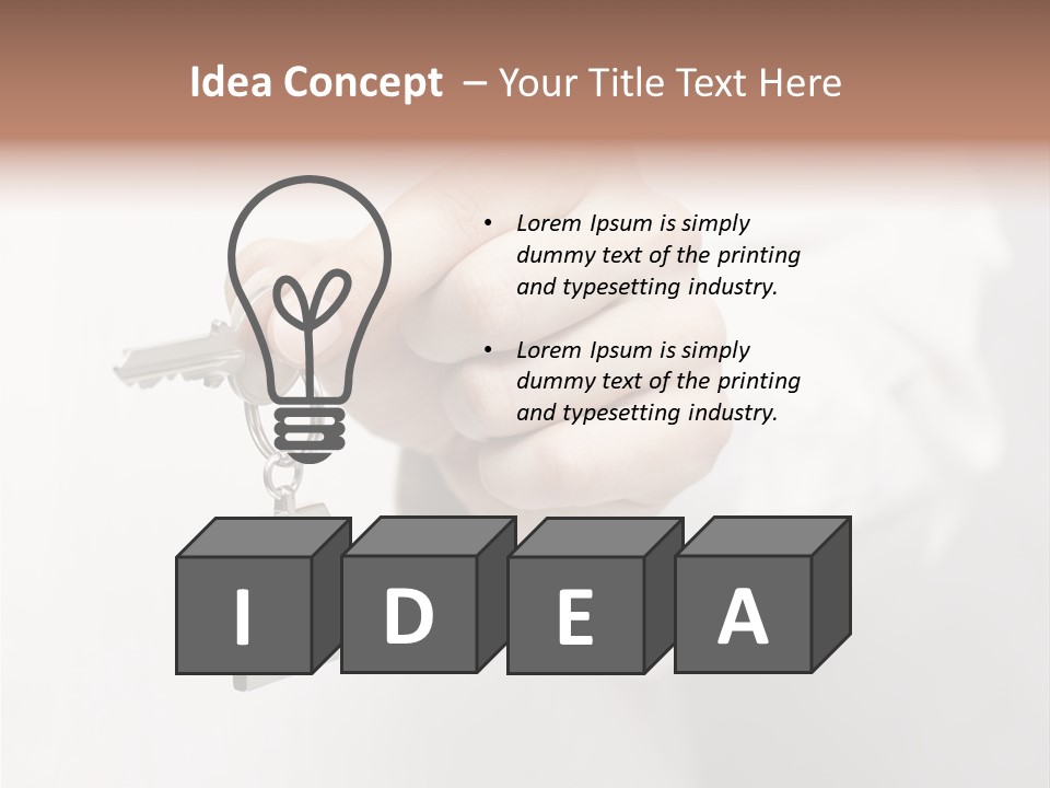 A Person Holding A Key To A House PowerPoint Template