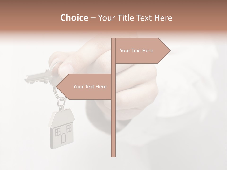 A Person Holding A Key To A House PowerPoint Template