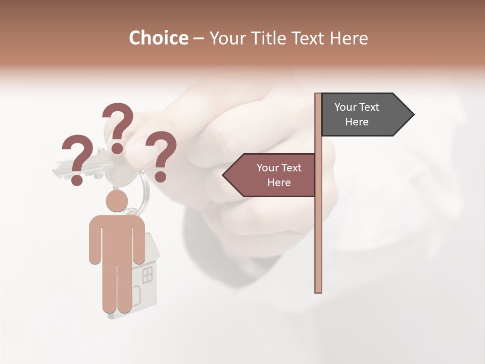 A Person Holding A Key To A House PowerPoint Template