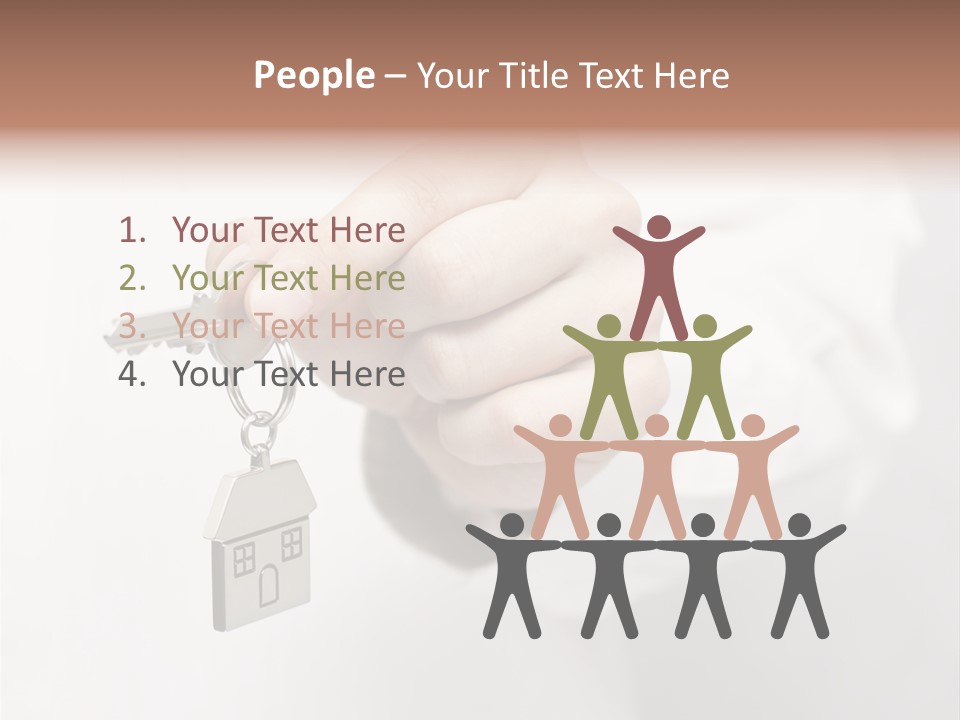 A Person Holding A Key To A House PowerPoint Template