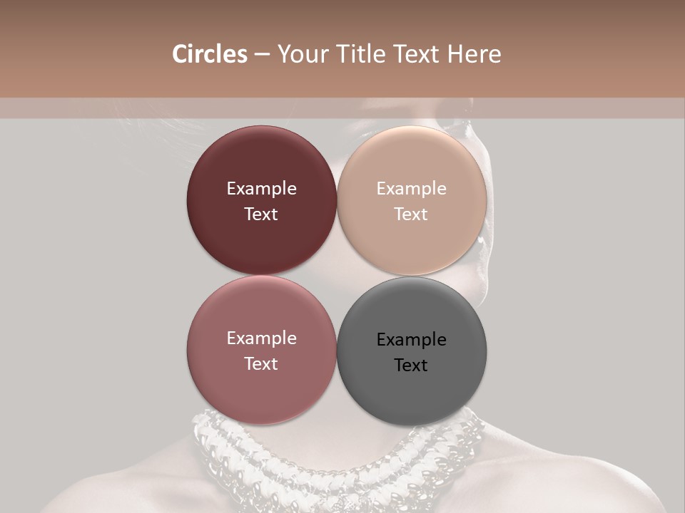 A Woman In A Black Dress With A Necklace On Her Neck PowerPoint Template