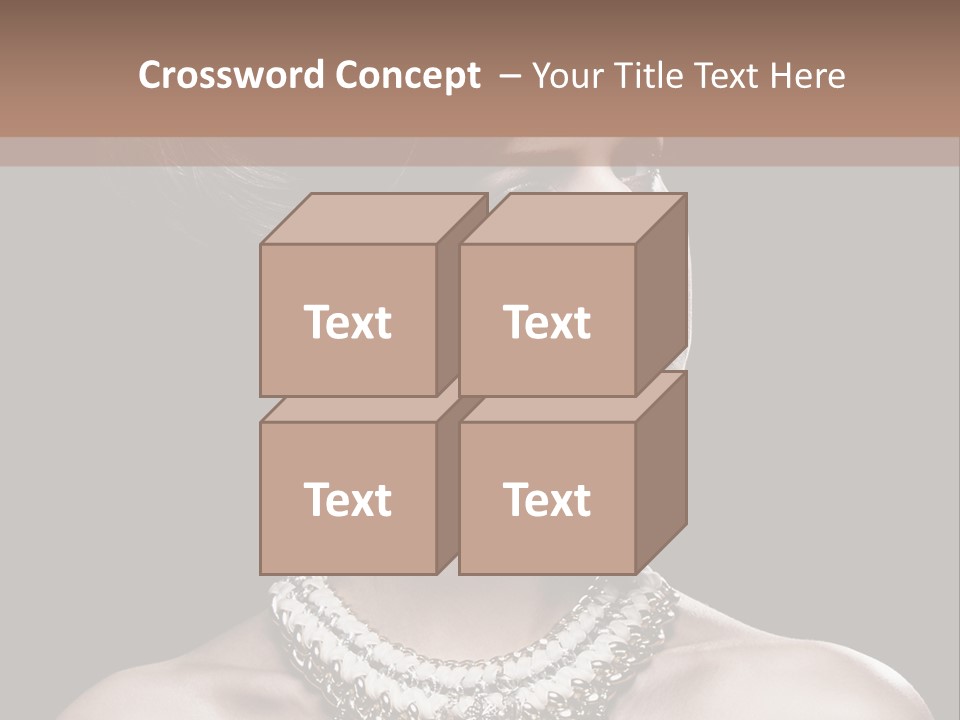 A Woman In A Black Dress With A Necklace On Her Neck PowerPoint Template