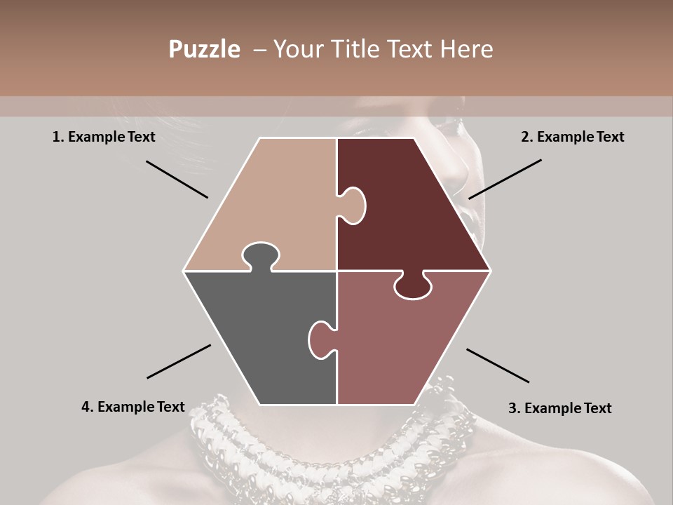 A Woman In A Black Dress With A Necklace On Her Neck PowerPoint Template