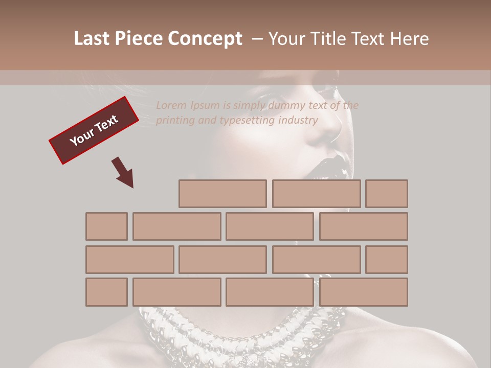 A Woman In A Black Dress With A Necklace On Her Neck PowerPoint Template