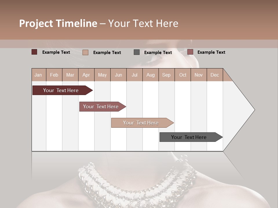 A Woman In A Black Dress With A Necklace On Her Neck PowerPoint Template