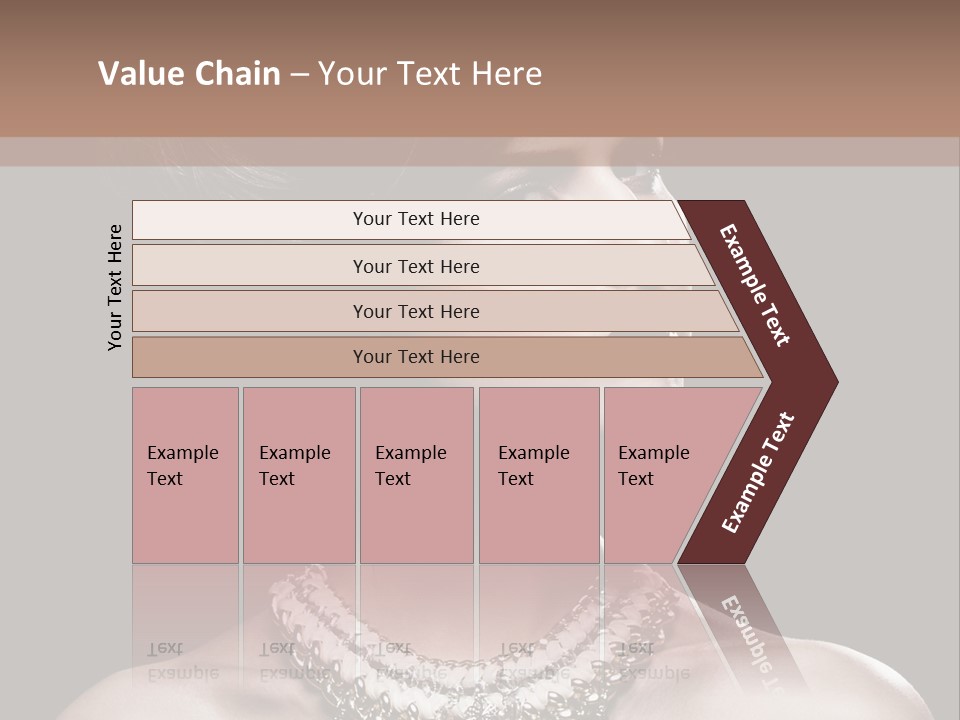 A Woman In A Black Dress With A Necklace On Her Neck PowerPoint Template