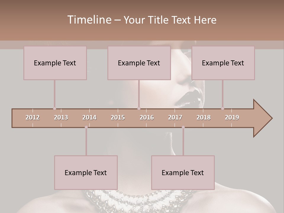 A Woman In A Black Dress With A Necklace On Her Neck PowerPoint Template