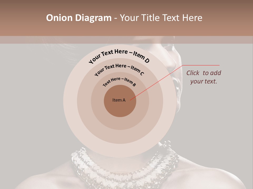 A Woman In A Black Dress With A Necklace On Her Neck PowerPoint Template