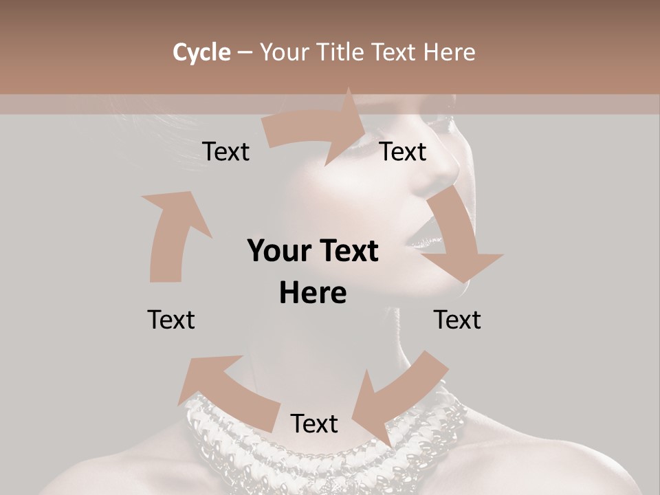 A Woman In A Black Dress With A Necklace On Her Neck PowerPoint Template