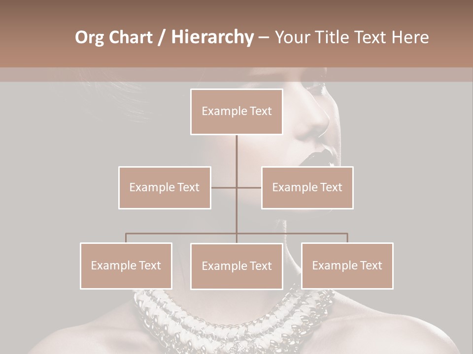 A Woman In A Black Dress With A Necklace On Her Neck PowerPoint Template