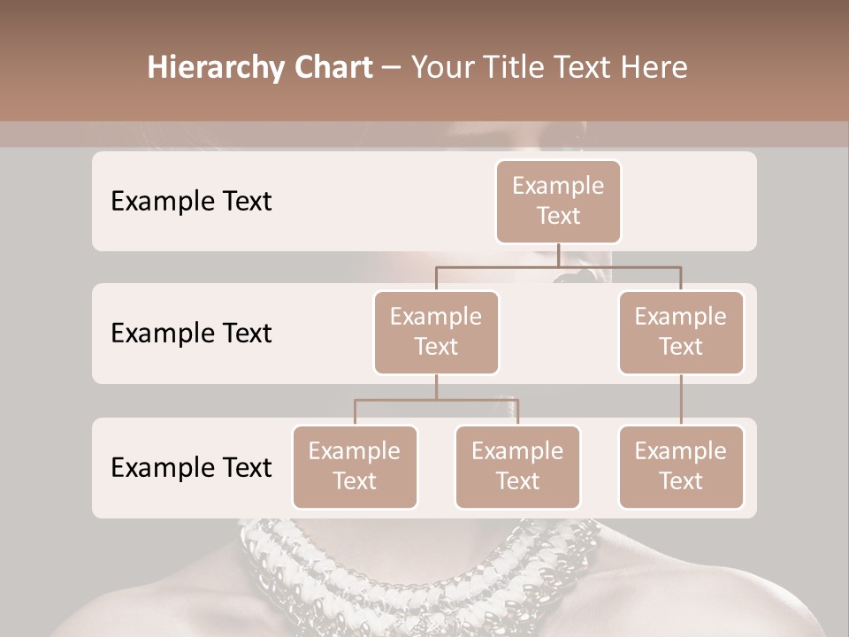 A Woman In A Black Dress With A Necklace On Her Neck PowerPoint Template