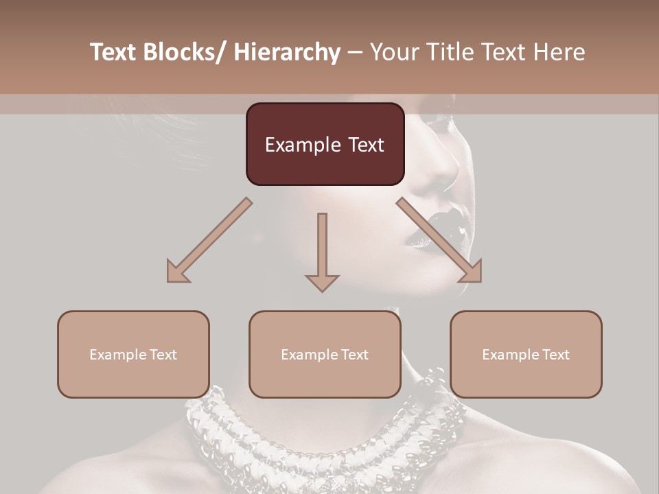 A Woman In A Black Dress With A Necklace On Her Neck PowerPoint Template