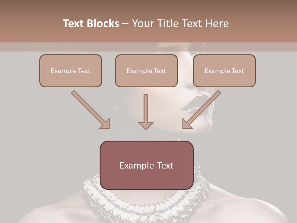 A Woman In A Black Dress With A Necklace On Her Neck PowerPoint Template