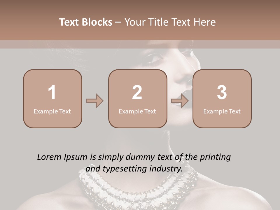 A Woman In A Black Dress With A Necklace On Her Neck PowerPoint Template