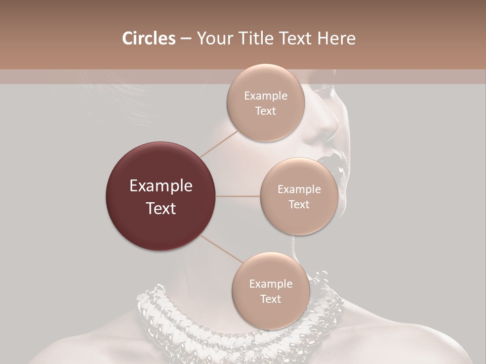 A Woman In A Black Dress With A Necklace On Her Neck PowerPoint Template