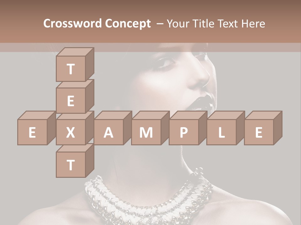 A Woman In A Black Dress With A Necklace On Her Neck PowerPoint Template