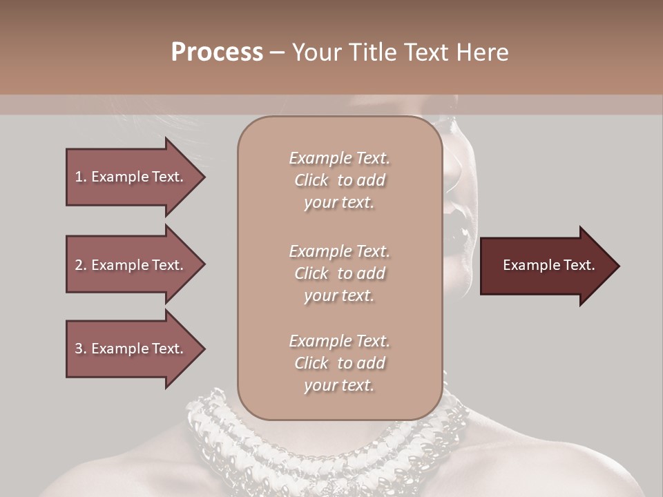 A Woman In A Black Dress With A Necklace On Her Neck PowerPoint Template