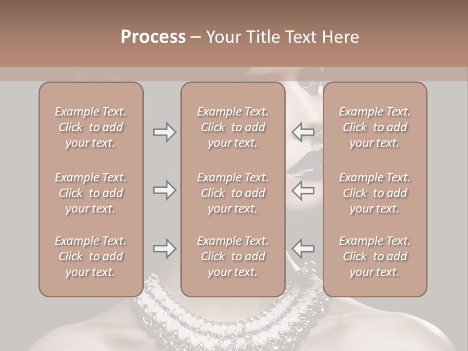 A Woman In A Black Dress With A Necklace On Her Neck PowerPoint Template