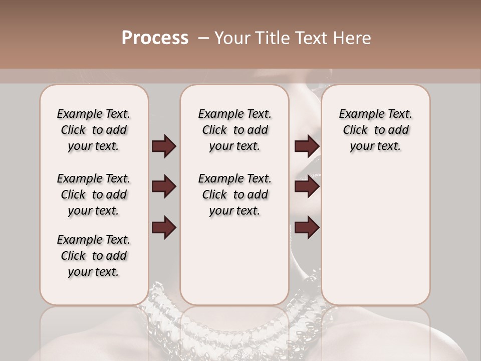 A Woman In A Black Dress With A Necklace On Her Neck PowerPoint Template