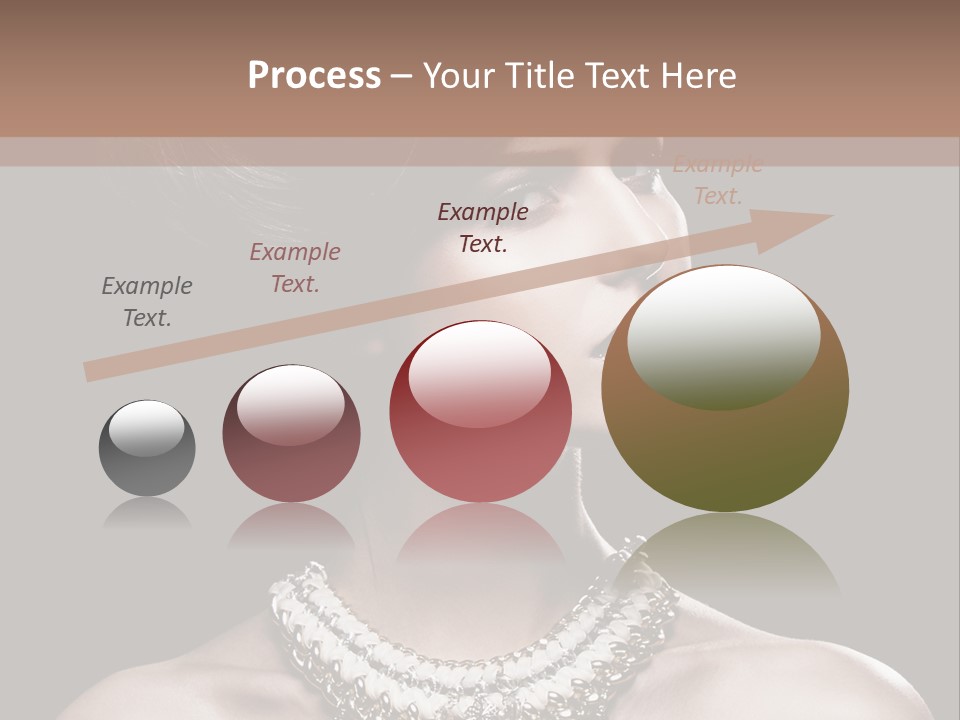 A Woman In A Black Dress With A Necklace On Her Neck PowerPoint Template