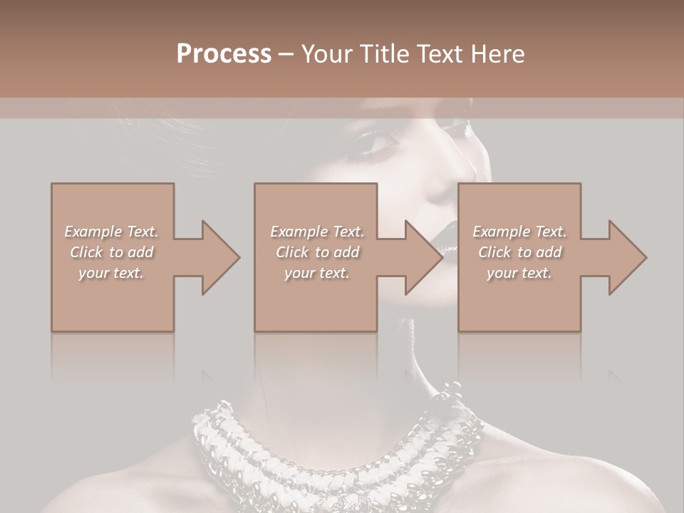 A Woman In A Black Dress With A Necklace On Her Neck PowerPoint Template