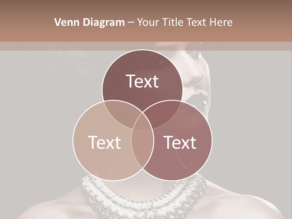 A Woman In A Black Dress With A Necklace On Her Neck PowerPoint Template