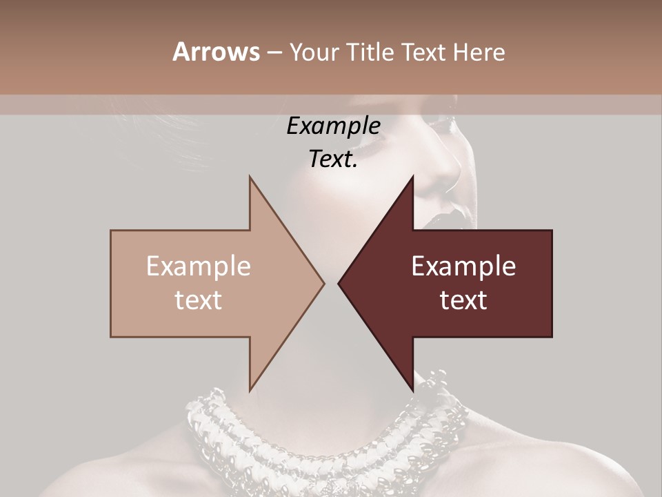 A Woman In A Black Dress With A Necklace On Her Neck PowerPoint Template