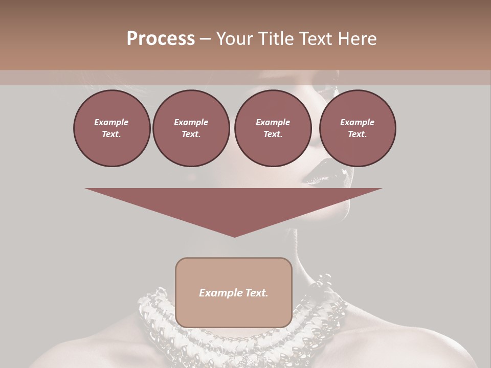 A Woman In A Black Dress With A Necklace On Her Neck PowerPoint Template