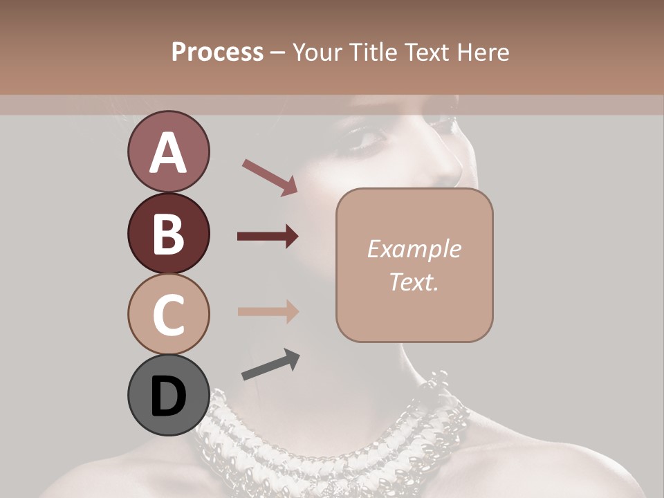 A Woman In A Black Dress With A Necklace On Her Neck PowerPoint Template