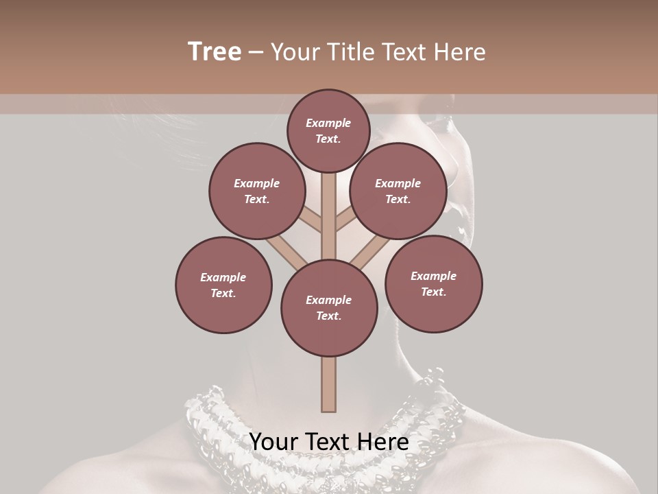 A Woman In A Black Dress With A Necklace On Her Neck PowerPoint Template