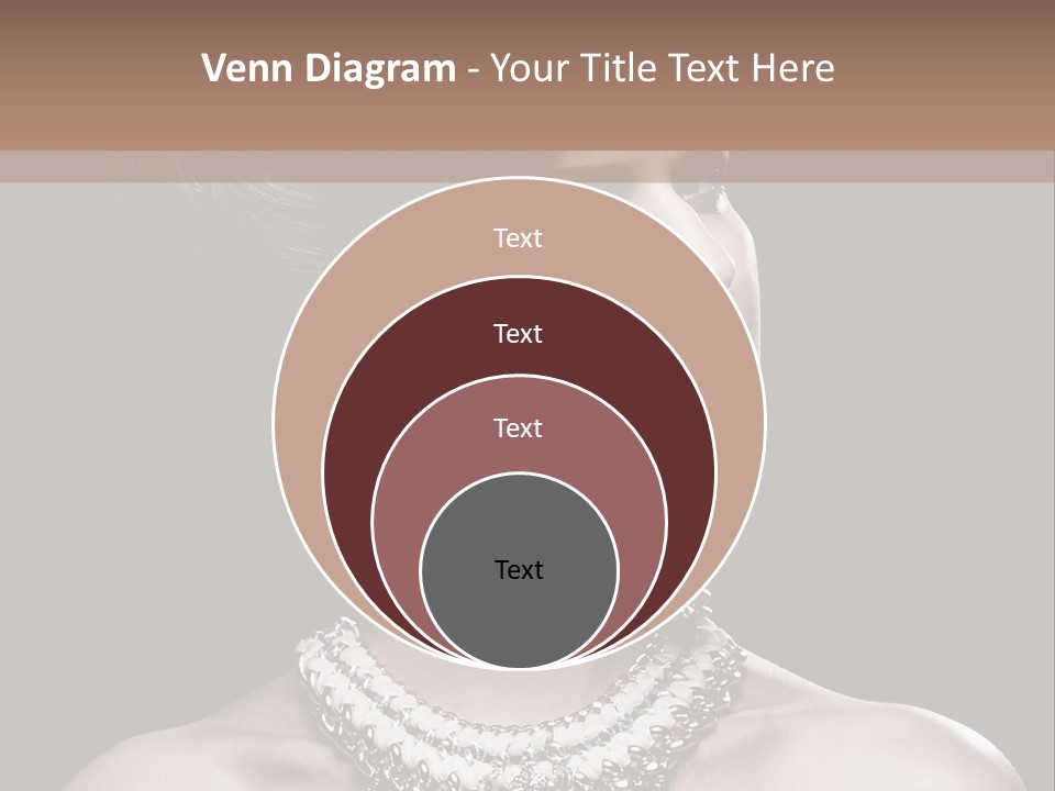 A Woman In A Black Dress With A Necklace On Her Neck PowerPoint Template