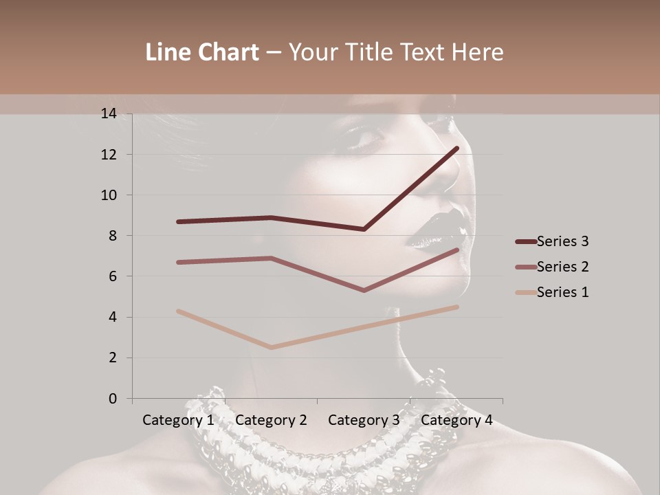 A Woman In A Black Dress With A Necklace On Her Neck PowerPoint Template