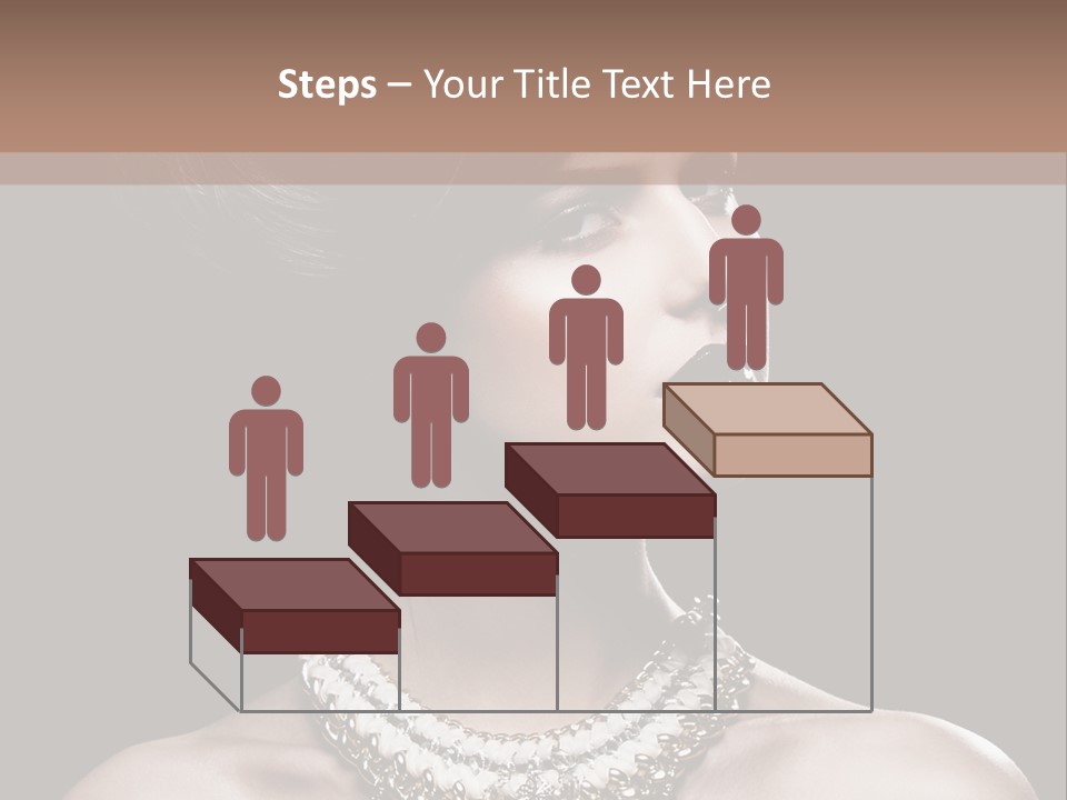 A Woman In A Black Dress With A Necklace On Her Neck PowerPoint Template