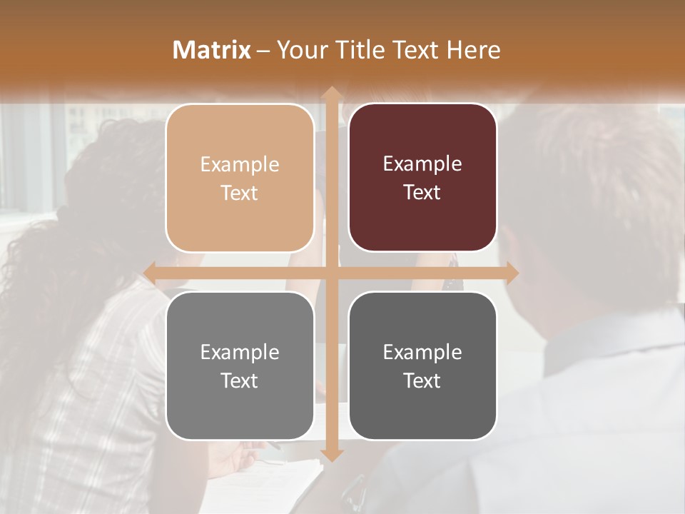 A Woman Sitting At A Table In Front Of A Man PowerPoint Template