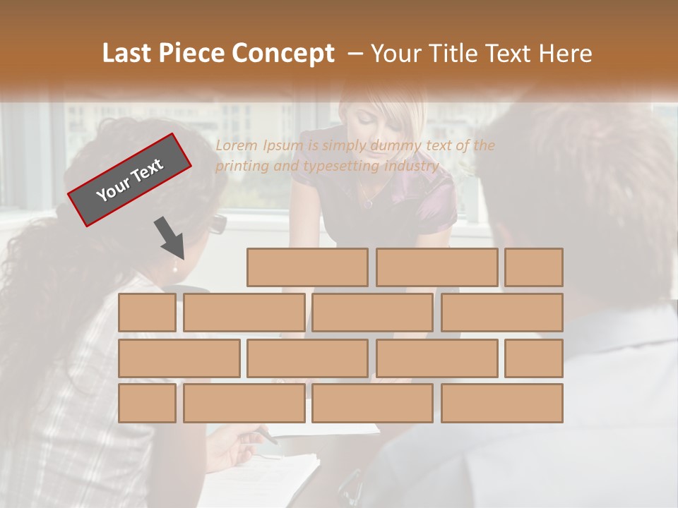 A Woman Sitting At A Table In Front Of A Man PowerPoint Template