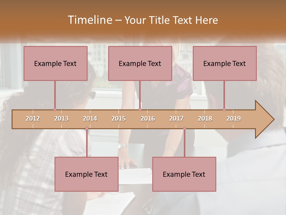 A Woman Sitting At A Table In Front Of A Man PowerPoint Template