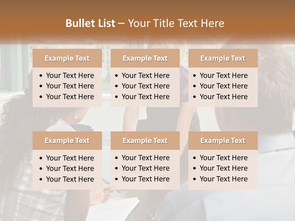 A Woman Sitting At A Table In Front Of A Man PowerPoint Template