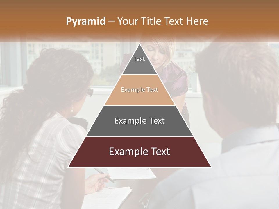 A Woman Sitting At A Table In Front Of A Man PowerPoint Template
