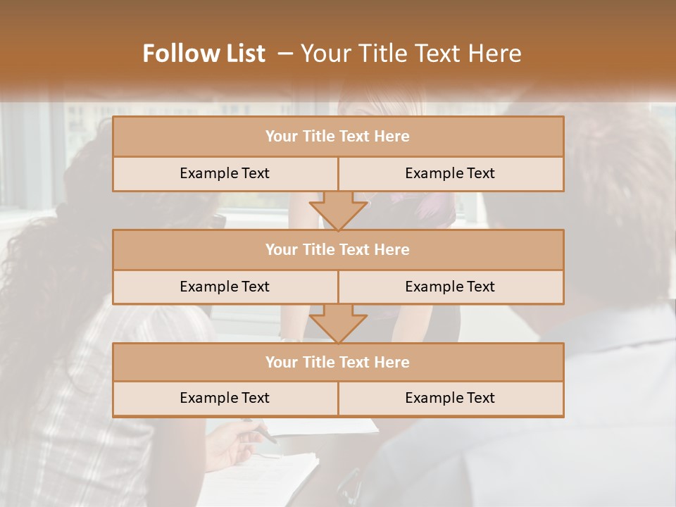 A Woman Sitting At A Table In Front Of A Man PowerPoint Template