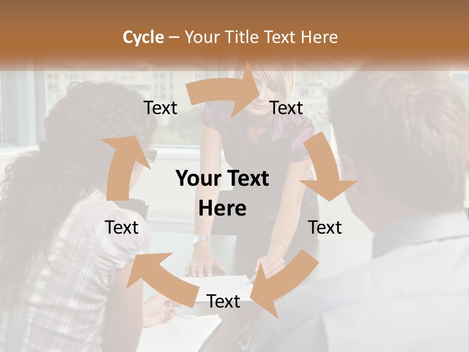 A Woman Sitting At A Table In Front Of A Man PowerPoint Template