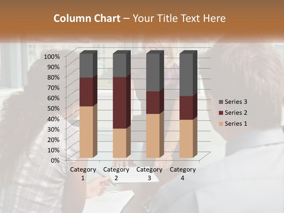 A Woman Sitting At A Table In Front Of A Man PowerPoint Template