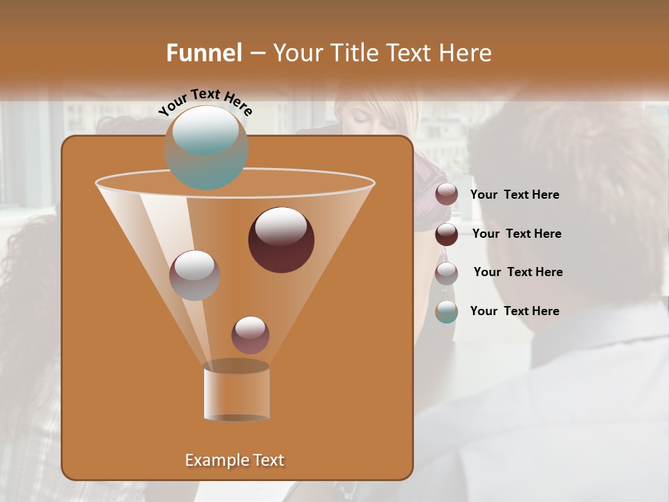 A Woman Sitting At A Table In Front Of A Man PowerPoint Template