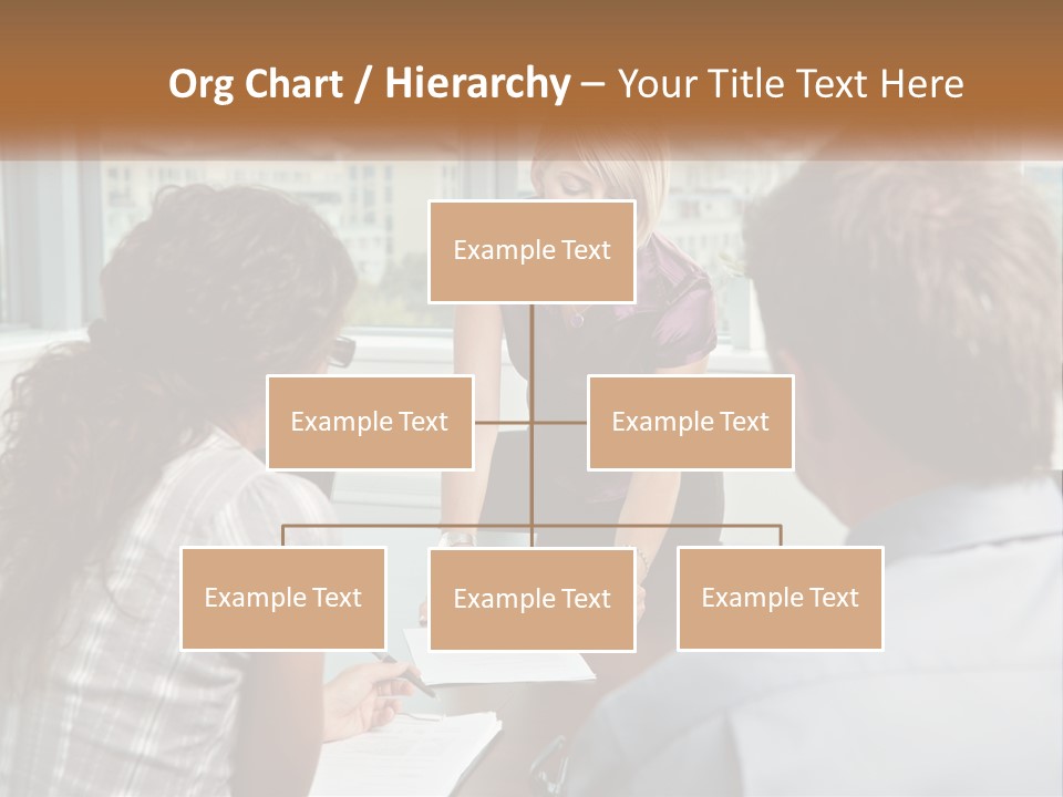 A Woman Sitting At A Table In Front Of A Man PowerPoint Template