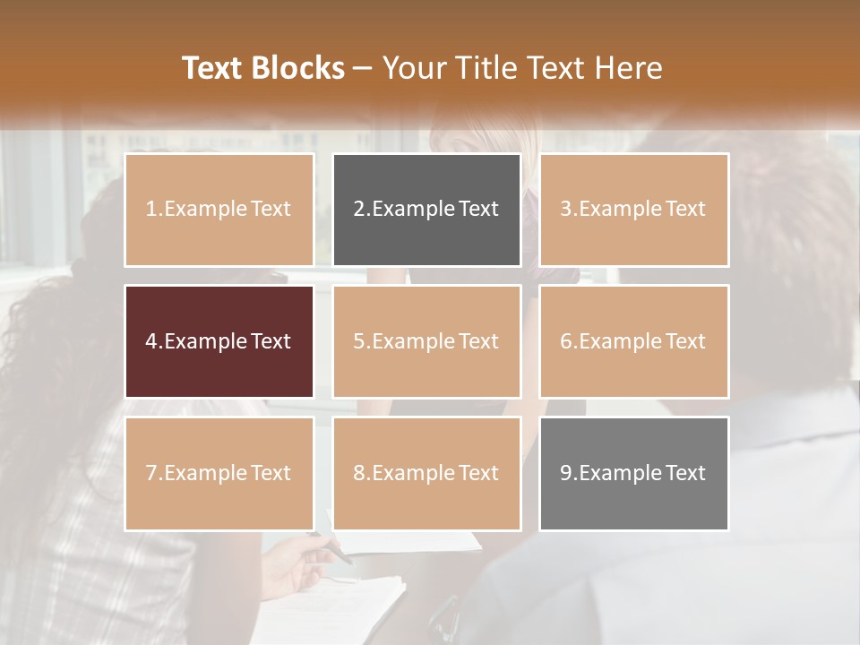 A Woman Sitting At A Table In Front Of A Man PowerPoint Template